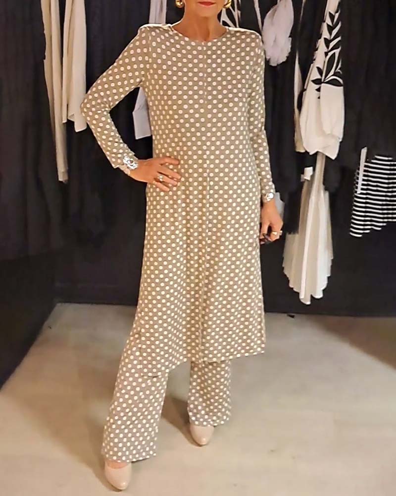 Polka™ | Dot Split Outfit  Women’s Chic Set