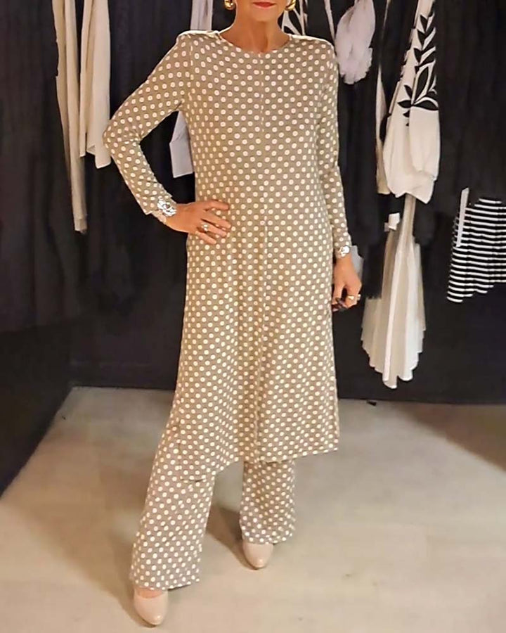Polka™ | Dot Split Outfit  Women’s Chic Set