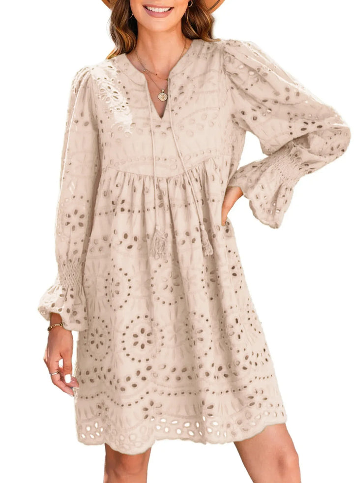 Kirelle - Breathable V-Neck Skirt Dress