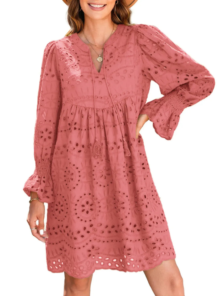 Kirelle - Breathable V-Neck Skirt Dress