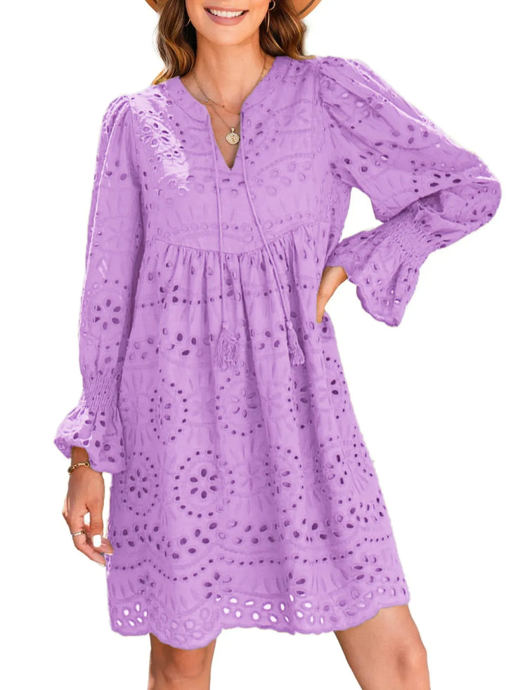 Kirelle - Breathable V-Neck Skirt Dress