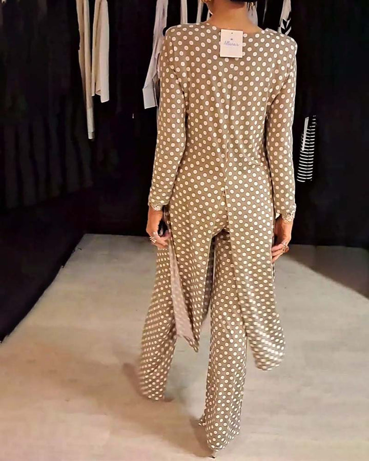 Polka™ | Dot Split Outfit  Women’s Chic Set