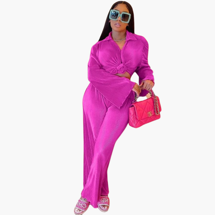 Jessi | Elegant Pleated Two-Piece Set