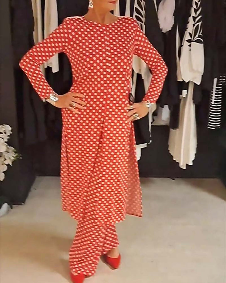 Polka™ | Dot Split Outfit  Women’s Chic Set