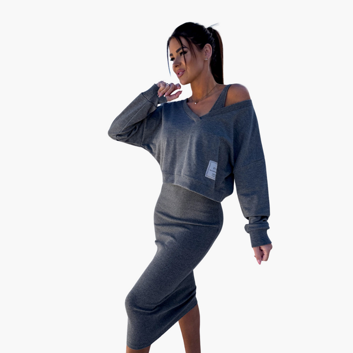 Eliza | Casual Sweatshirt and Dress Set