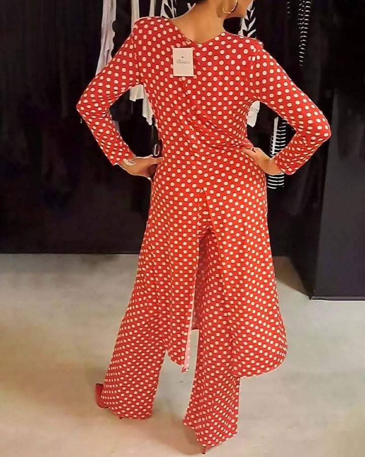 Polka™ | Dot Split Outfit  Women’s Chic Set