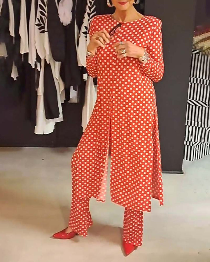 Polka™ | Dot Split Outfit  Women’s Chic Set