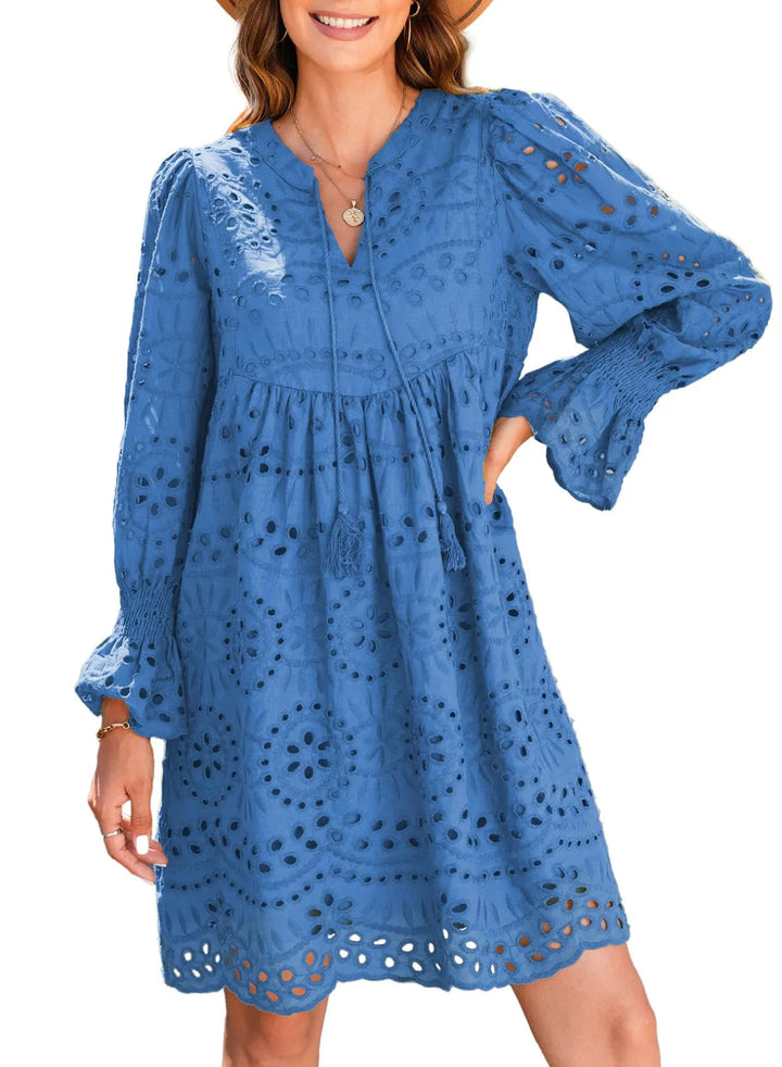 Kirelle - Breathable V-Neck Skirt Dress