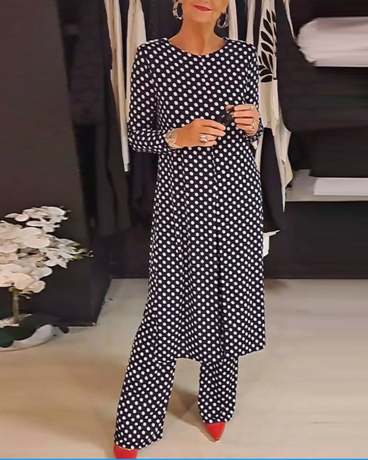 Polka™ | Dot Split Outfit  Women’s Chic Set