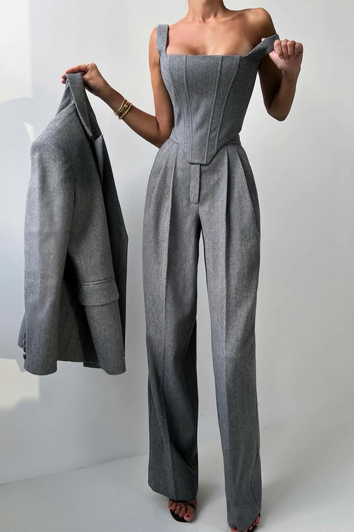 Dolce™ | Women’s Double-Breasted Blazer 3-Piece Set