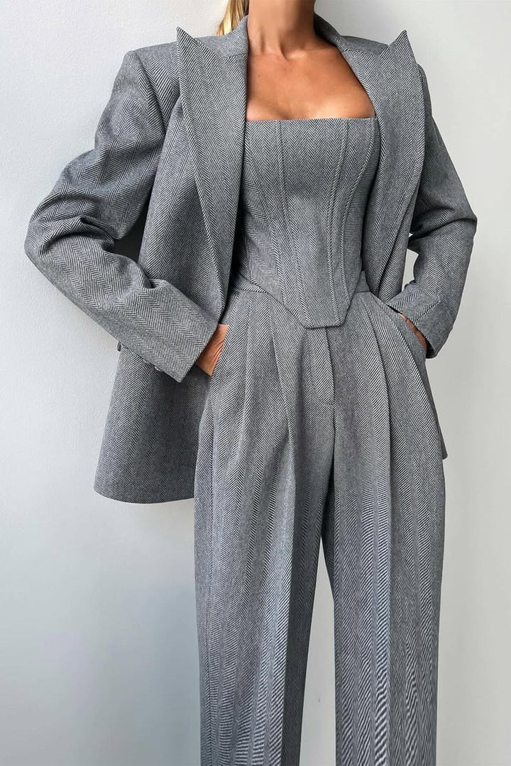 Dolce™ | Women’s Double-Breasted Blazer 3-Piece Set