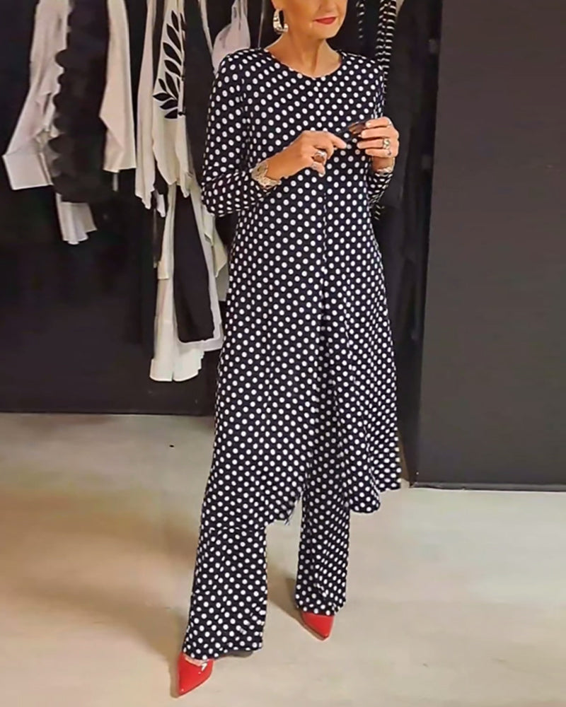 Polka™ | Dot Split Outfit  Women’s Chic Set