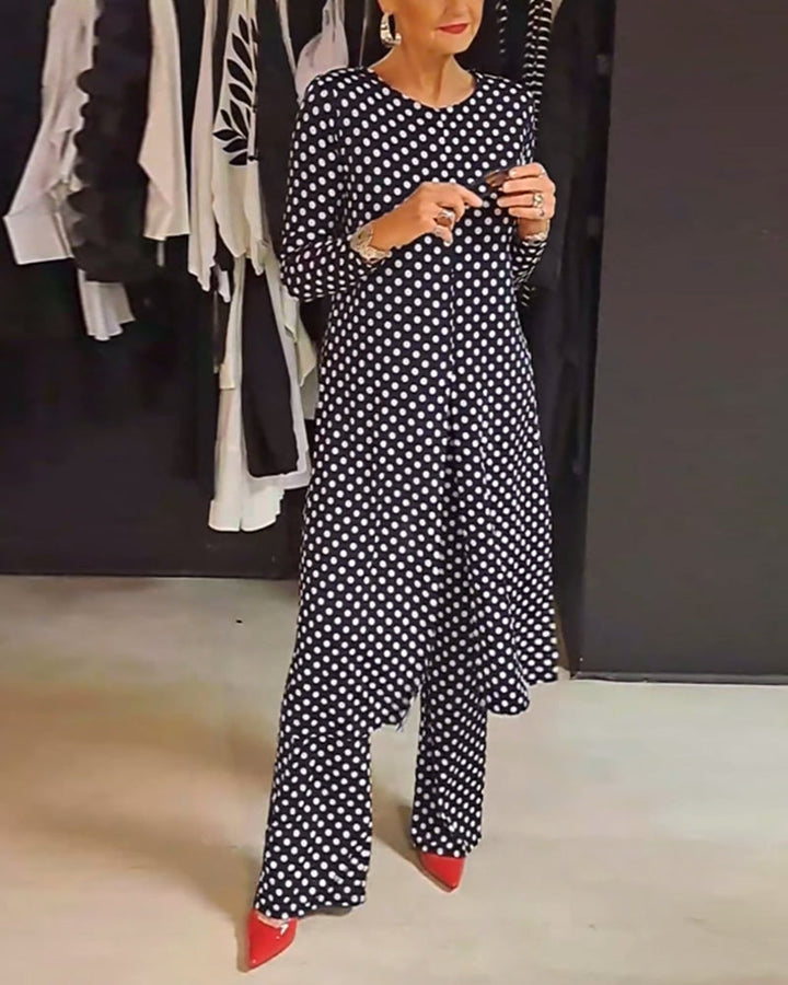Polka™ | Dot Split Outfit  Women’s Chic Set