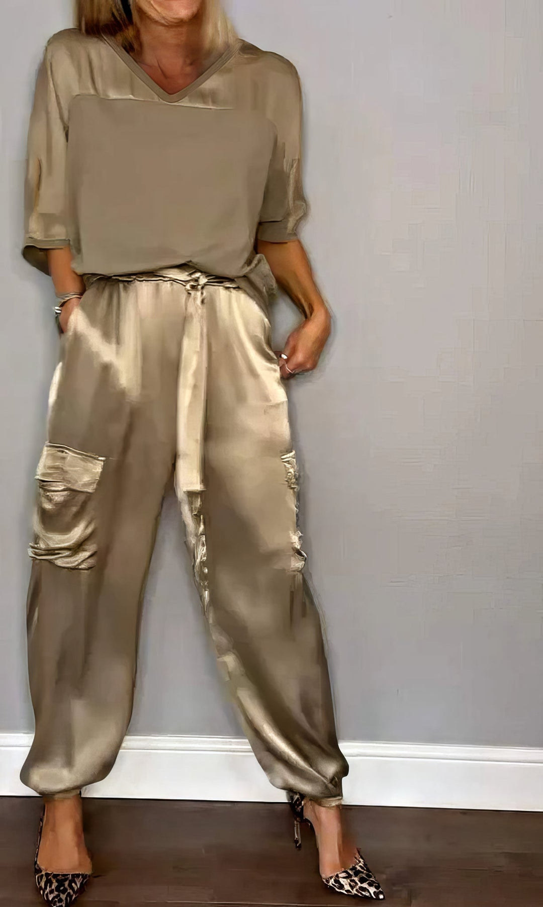 Hazel™ | Elegant Satin Two-piece Set