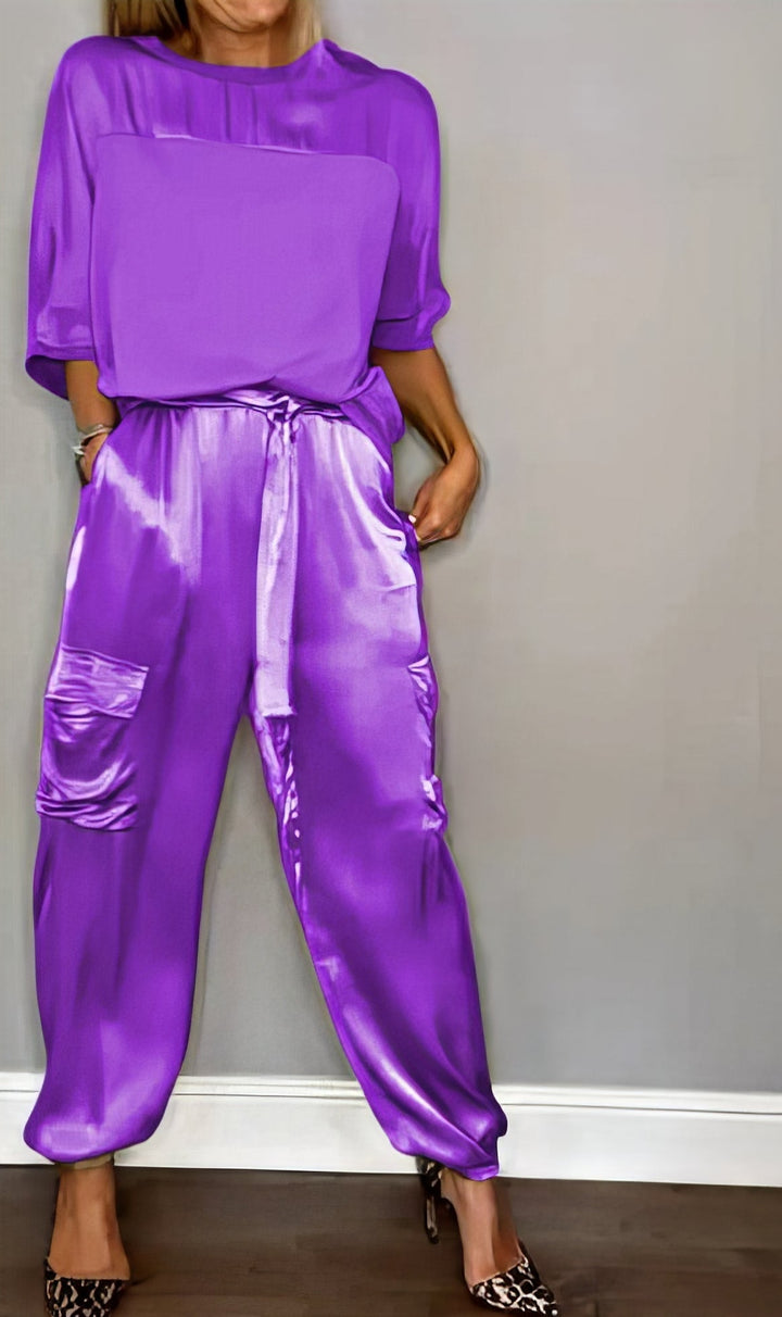 Hazel™ | Elegant Satin Two-piece Set