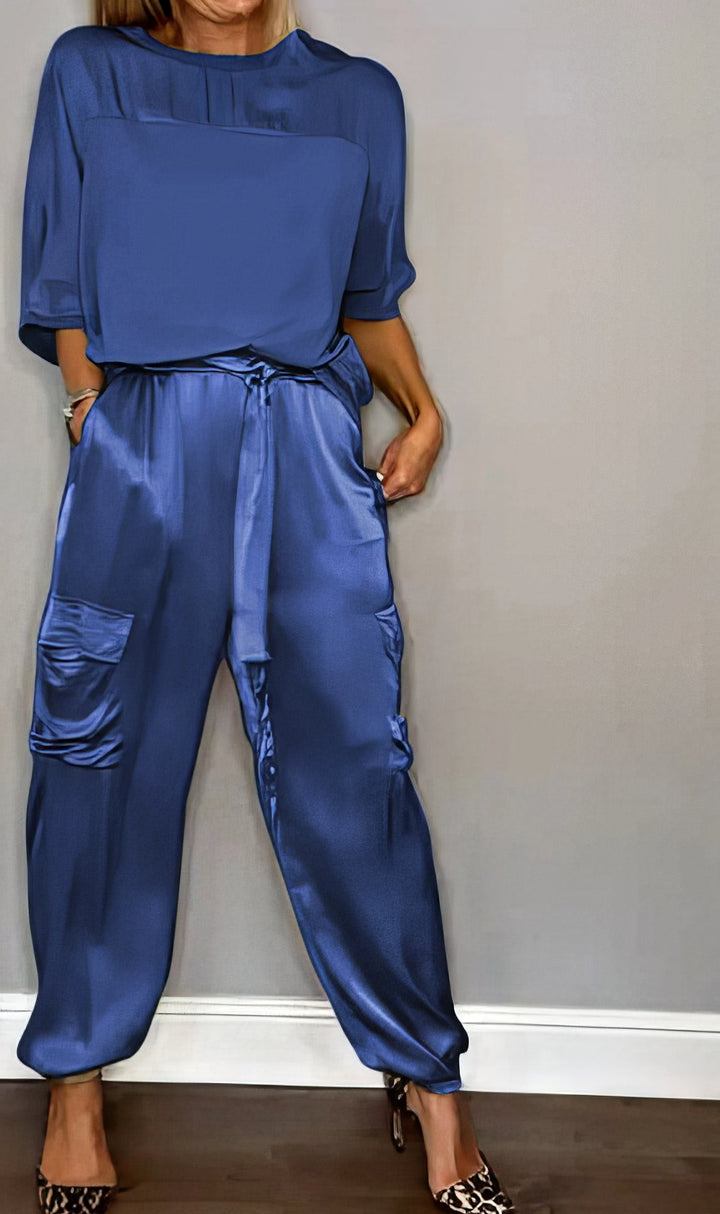 Hazel™ | Elegant Satin Two-piece Set