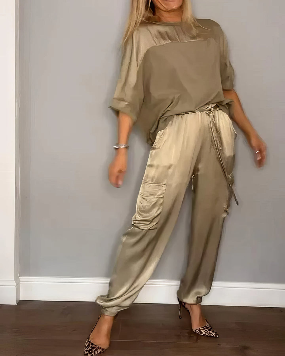 Hazel™ | Elegant Satin Two-piece Set