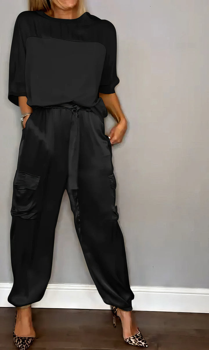 Hazel™ | Elegant Satin Two-piece Set
