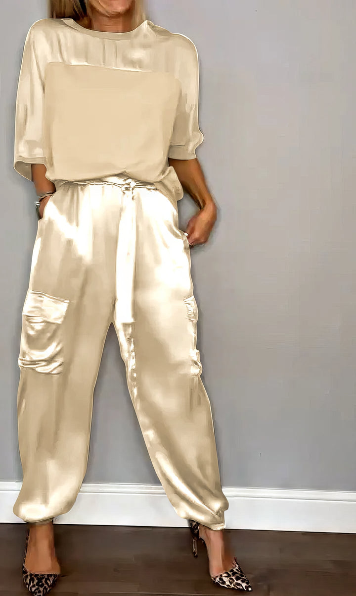 Hazel™ | Elegant Satin Two-piece Set